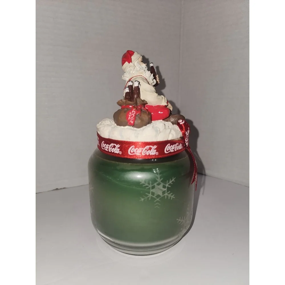 Coca Cola‎ Santa Holiday Christmas Jar Candle New
